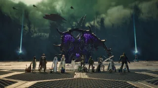 Aion 2 daeva facing a world boss encounter